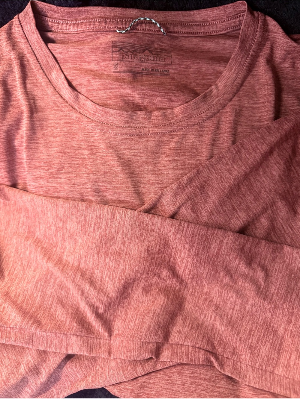 Patagonia Capilene Women’s Long-Sleeve Heathered Crew Neck Top - Coral